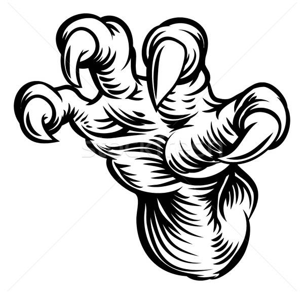 600x581 Monster Claw Talons Hand Vector Illustration Christos Georghiou