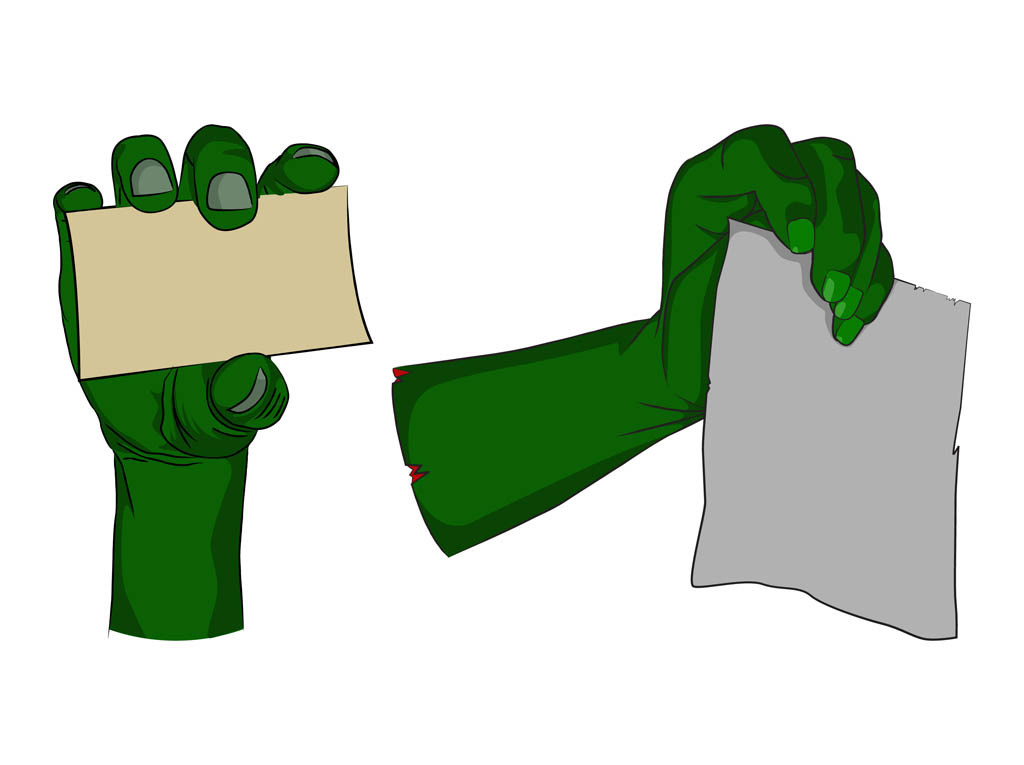 1024x765 Monster Hands With Notes Vector Art Graphics