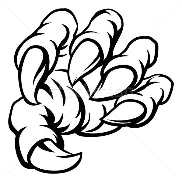 598x600 Cartoon Monster Claw Hand Vector Illustration Christos Georghiou