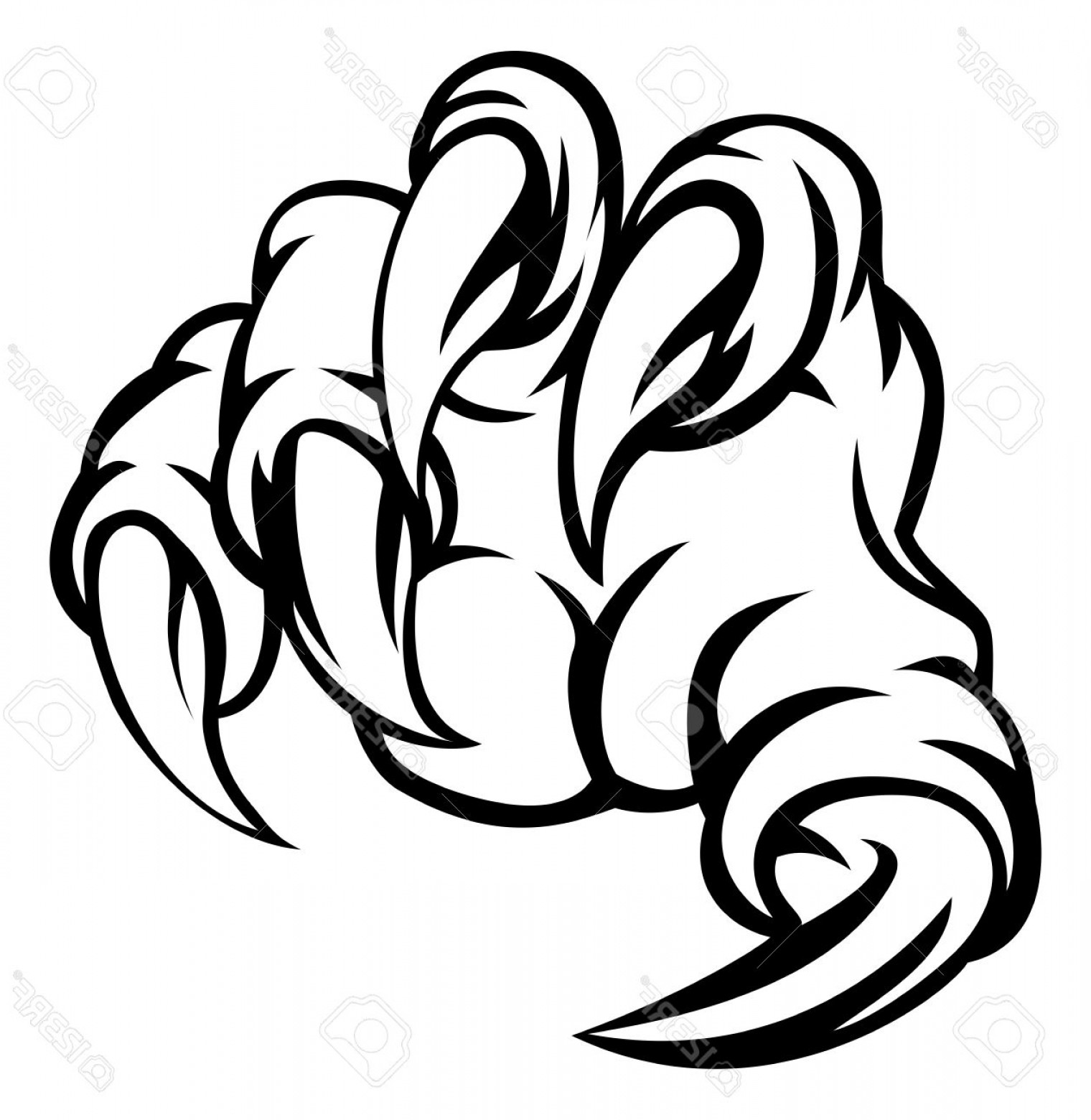1520x1560 Photostock Vector A Monster Claw Hand Illustration Soidergi
