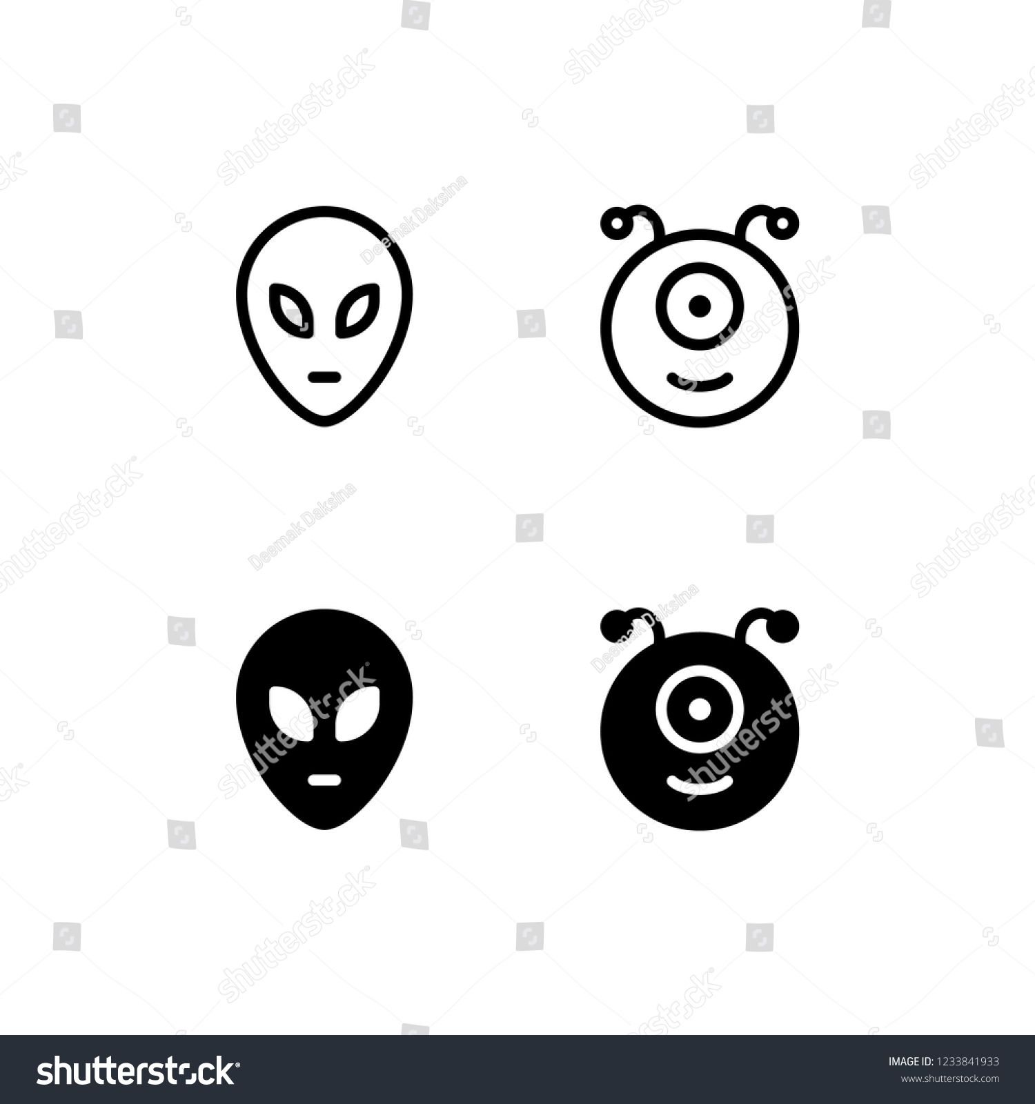 1500x1600 Alien Icon Design Alien, Monster, Creature, Mask, Robot, Icon