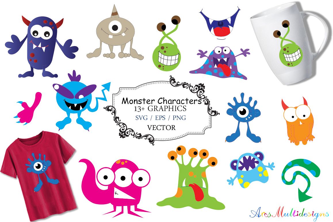 1158x772 Monster Characters Cute Monster Monster Vector