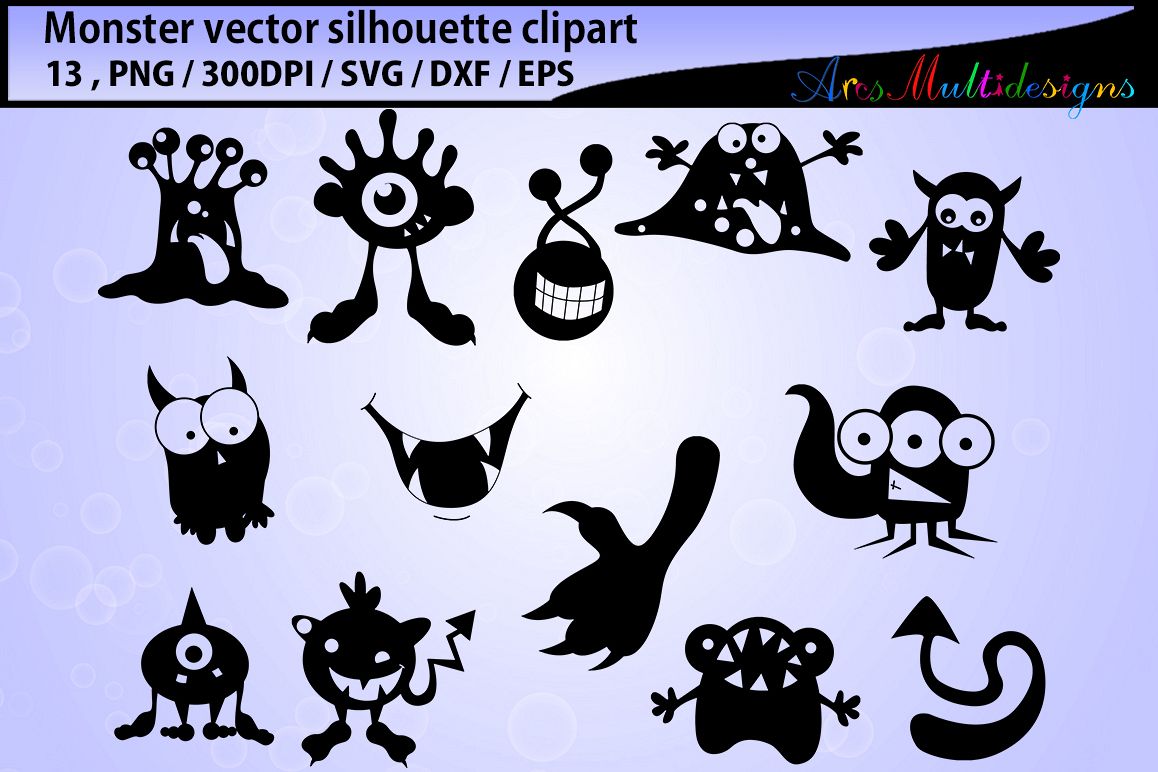 1158x772 Monster Silhouette Clipart Cute Monster Monster Vector
