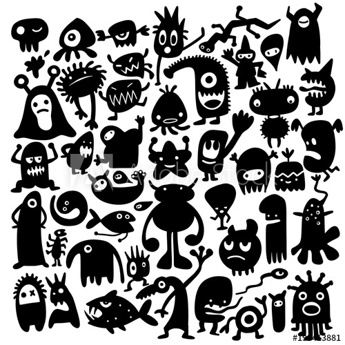 Download Monster Silhouette Vector at Vectorified.com | Collection of Monster Silhouette Vector free for ...