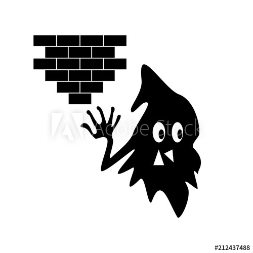 500x500 Black Monster Silhouette With Wall