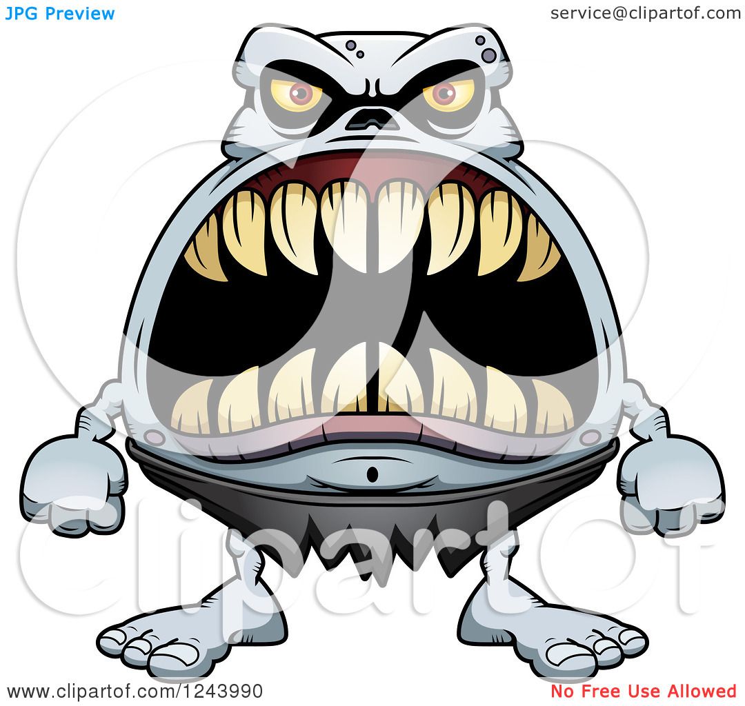 1080x1024 Clipart Of A Ghoul Monster With Big Teeth