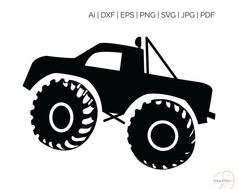 Monster Truck Vector Clipart Digital Silhouette And Etsy 794x630 Monster Truck Vector Clipart Digital Silhouette And Etsy