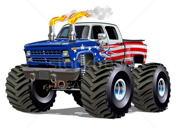 Cartoon Monster Truck Vector Illustration Mechanik 600x424 Cartoon Monster Truck Vector Illustration Mechanik