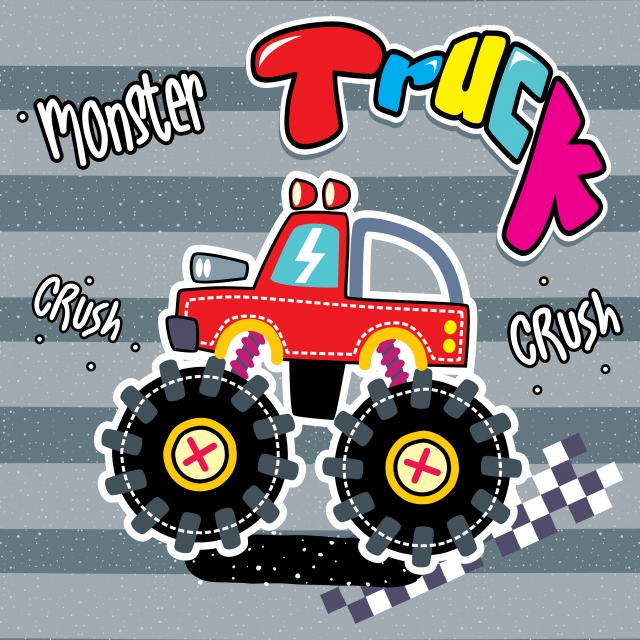 Cute Monster Truck Vector Cartoon Illustration, Auto, Automotive 640x640 Cute Monster Truck Vector Cartoon Illustration, Auto, Automotive