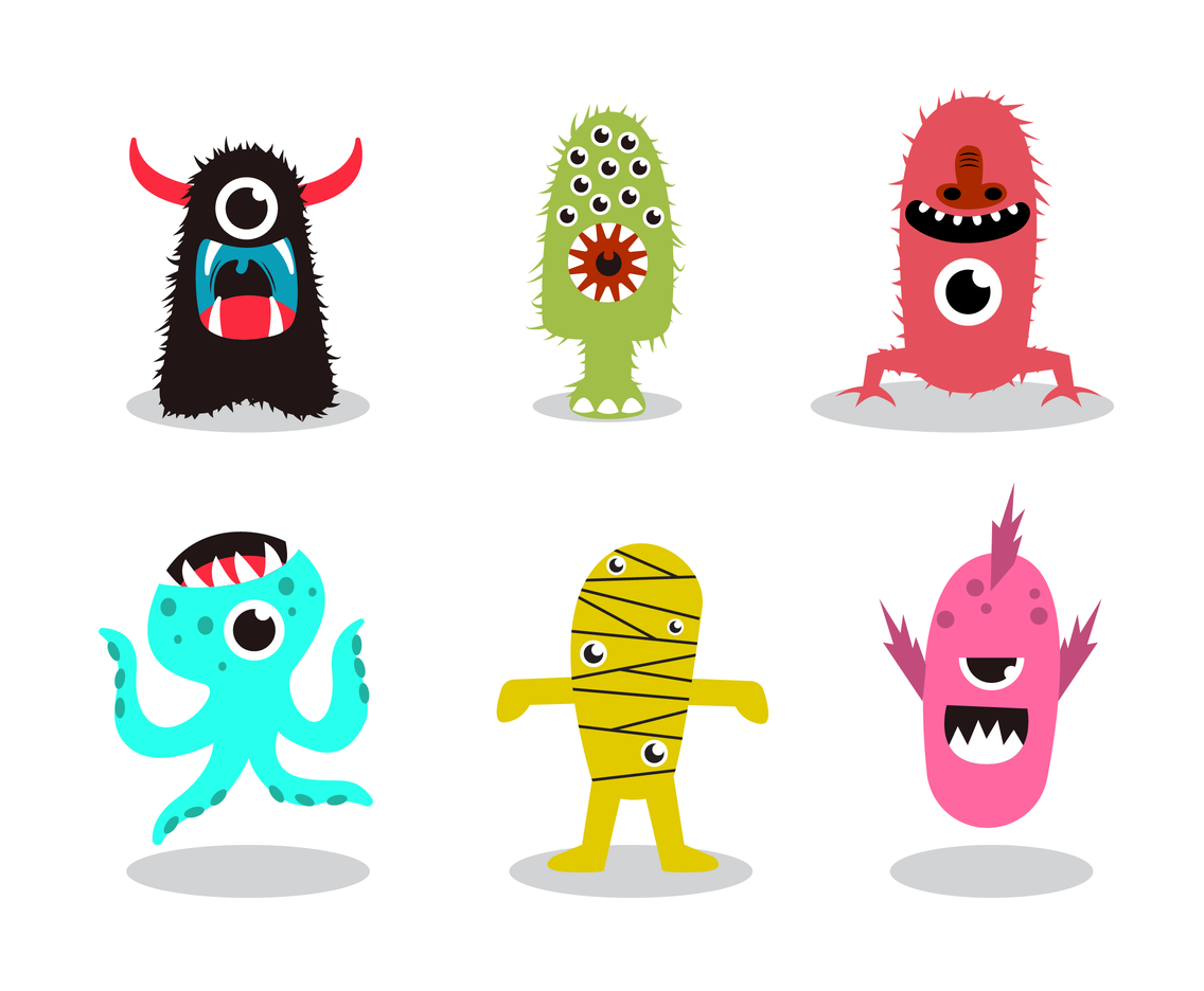 1136x936 Free Cartoon Monsters Vector Vector Art Graphics