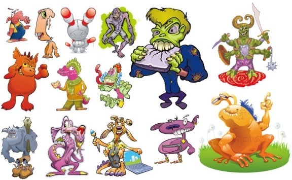 576x355 Vector Monsters Free Vector Download