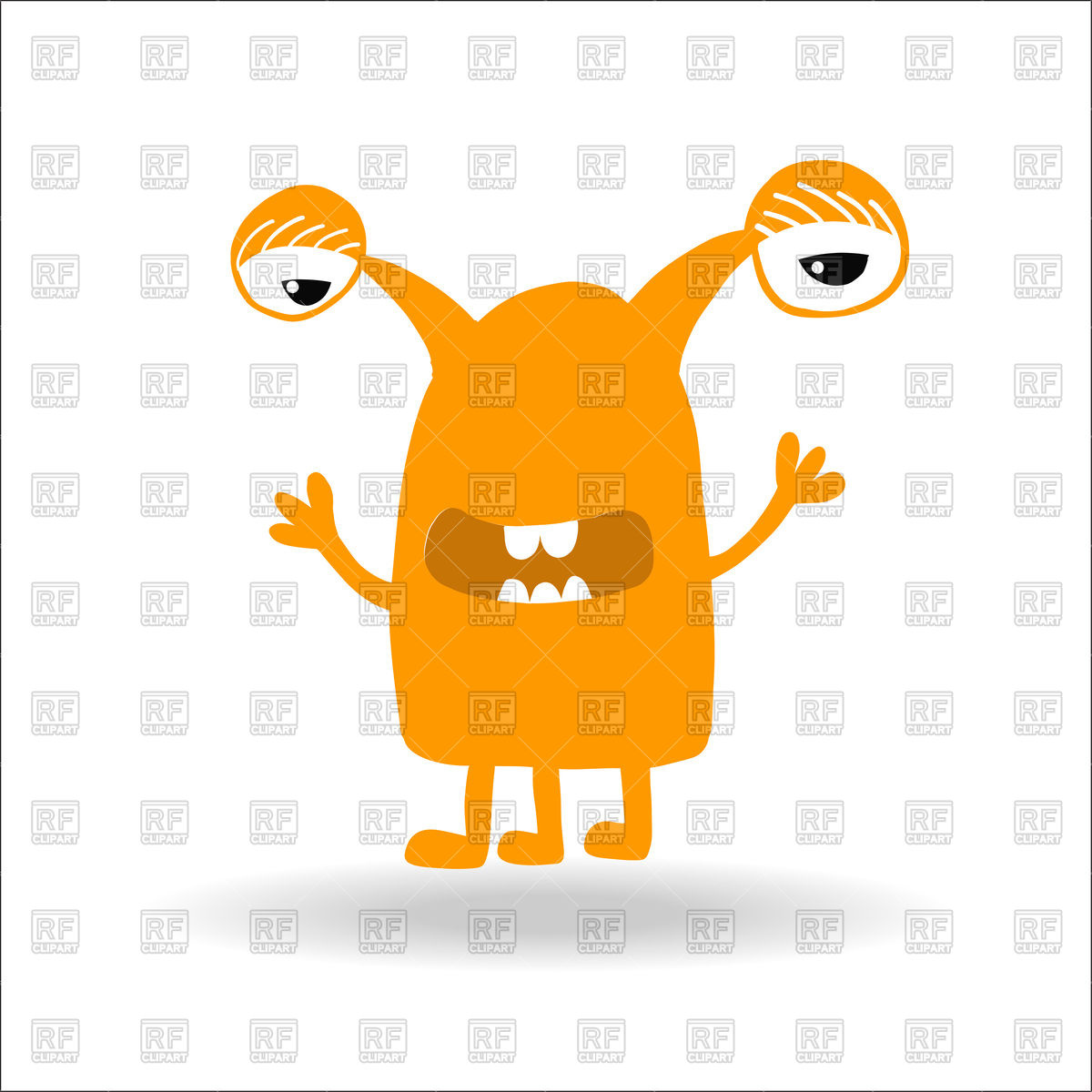 1200x1200 Cute Yellow Monster Vector Image Of Plants And Animals Mcherevan