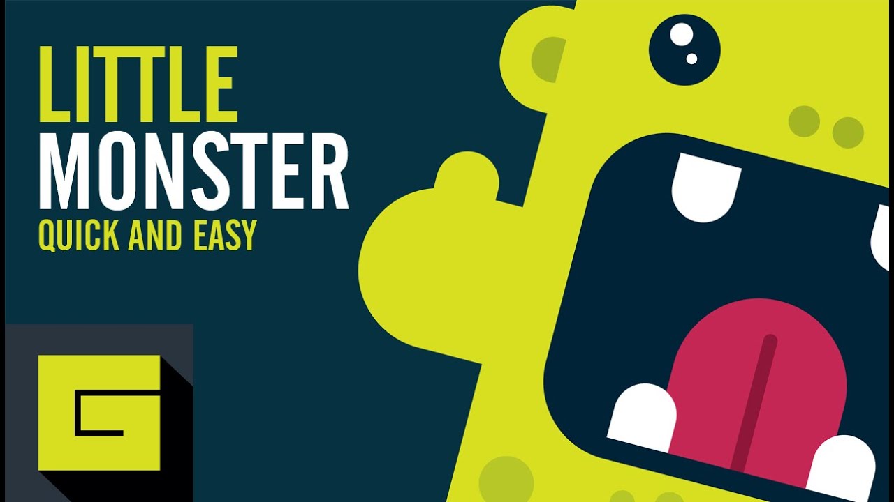 1280x720 Little Monster, Vector Art In Illustrator, Gigantic