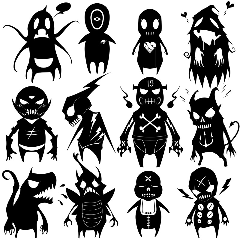 800x800 Little Monsters Set Vector Art Tshirt Factory