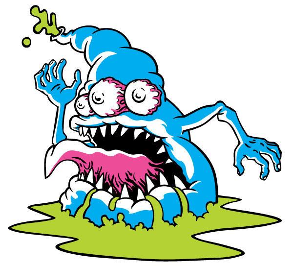 600x543 Blue Monster Vector
