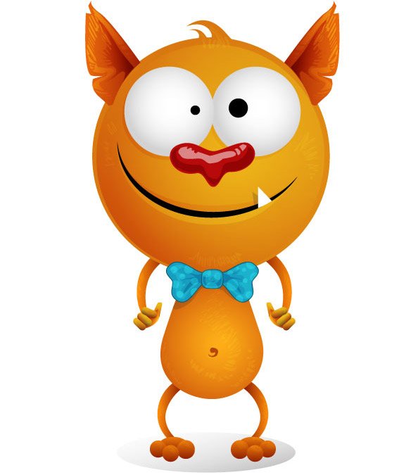 594x675 Free Happy Monster Vector Character Files, Vectors Graphics