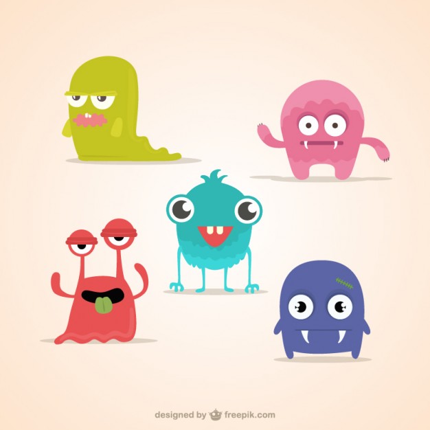 626x626 Funny Monsters Free Vectors Ui Download