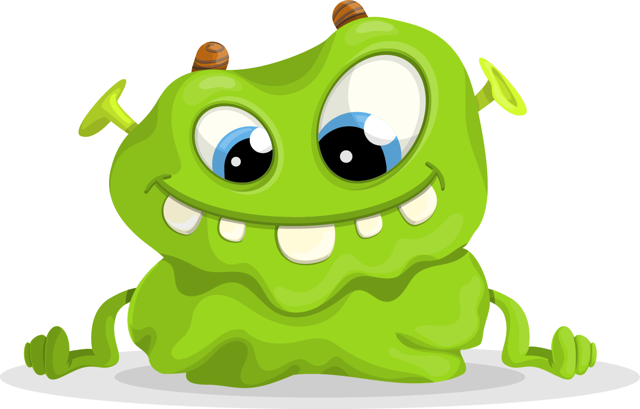 1291x825 Green Monster Vector Character