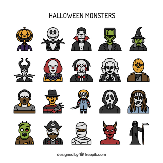 626x626 Hand Drawn Halloween Monster Vector Free Download