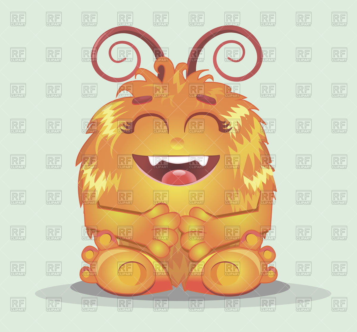 1200x1117 Happy Monster Vector Image Of Objects Rodnikovay