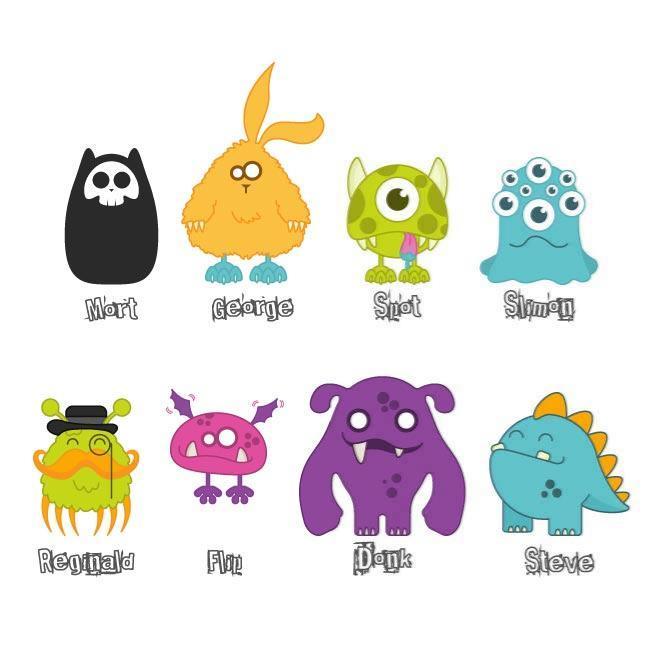 660x660 Monsters Vector Set Free Vectors Ui Download