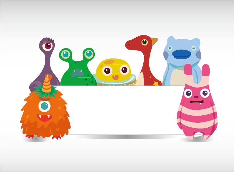 759x558 Cartoon Monster Bulletin Board Free Vector Graphic Download