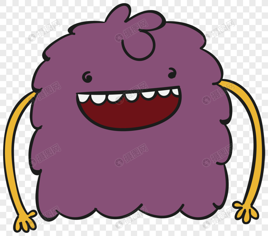 860x757 Purple Little Monster Vector Png Image Picture Free Download