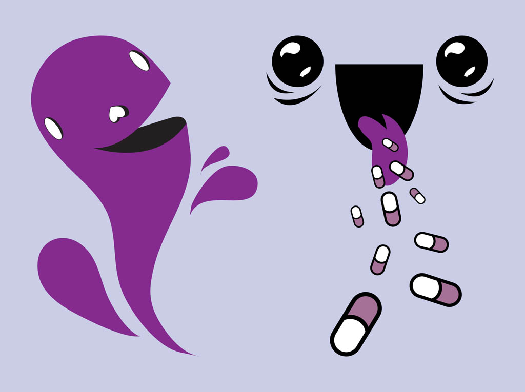 1024x765 Cute Vector Monsters Vector Art Graphics