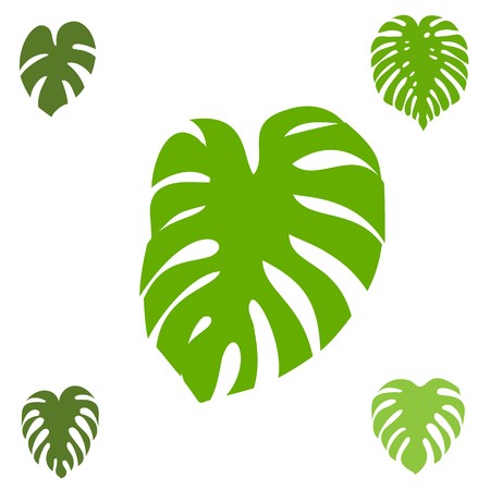 Monstera Leaf Vector Icon Collection Exotic Tropical Plant 450x450 Monstera Leaf Vector Icon Collection Exotic Tropical Plant