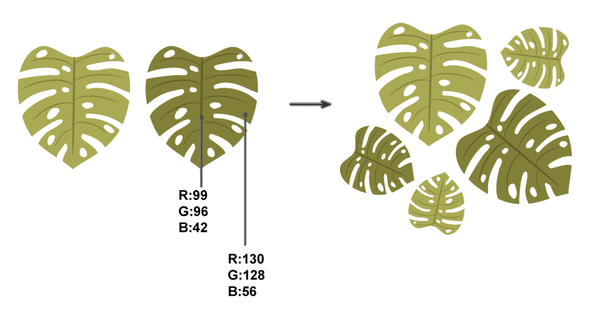Quick Tip How To Create A Monstera Leaf Pattern In Adobe Illustrator 850x446 Quick Tip How To Create A Monstera Leaf Pattern In Adobe Illustrator