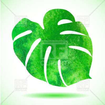 Watercolor Leaf Of Tropical Plant 400x400 Watercolor Leaf Of Tropical Plant