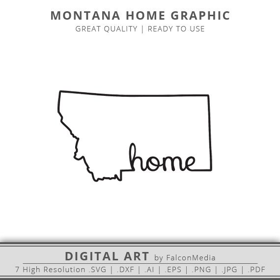 Montana State Outline Graphic 570x570 Montana State Outline Graphic
