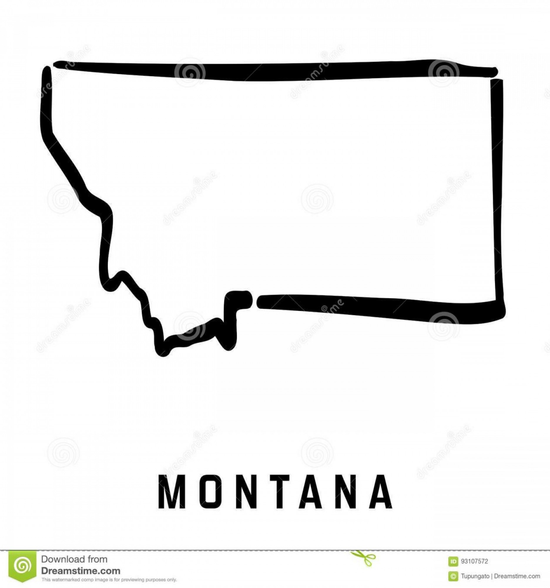 Montana Outline Vector at Vectorified.com | Collection of Montana ...