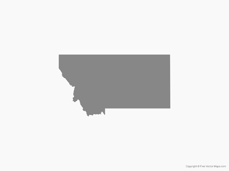 Vector Map Of Montana 460x345 Vector Map Of Montana
