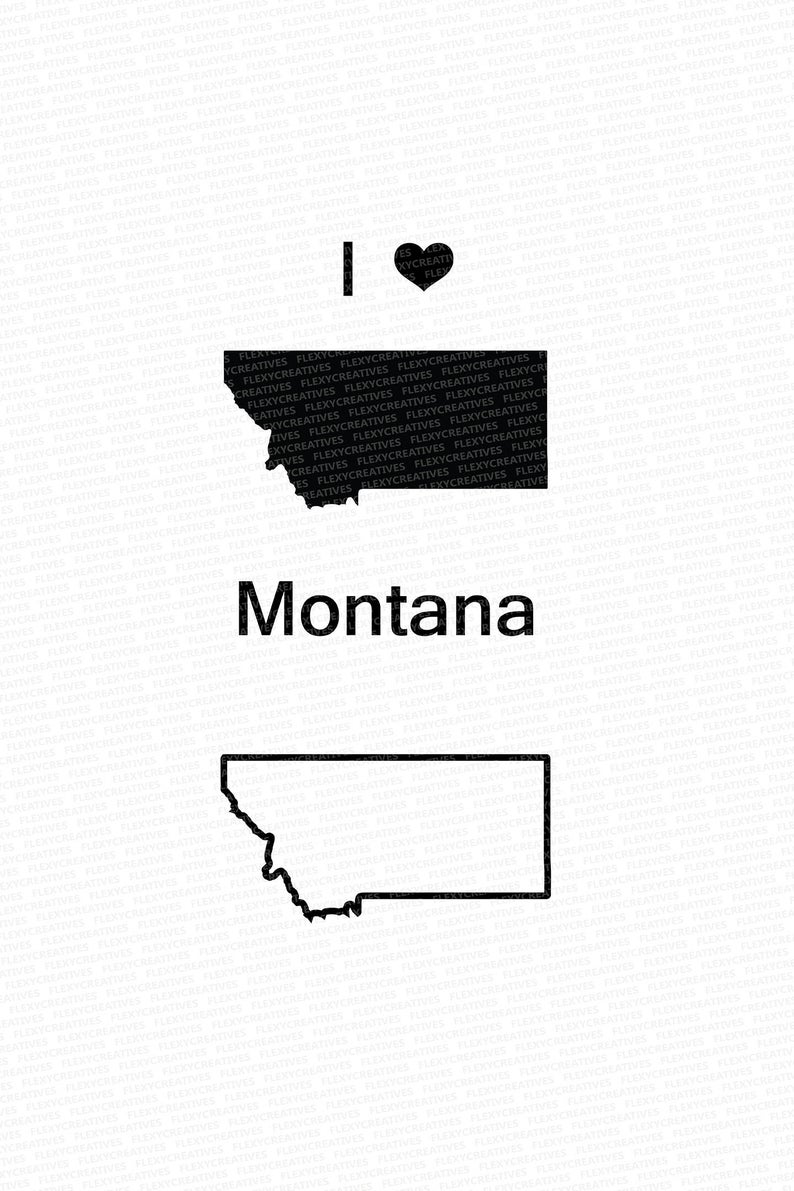 794x1191 Montana Vector State Clipart Montana Clip Art Montana Map Etsy