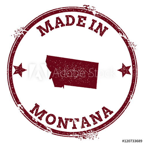 500x500 Montana Vector Seal Vintage Usa State Map St Grunge Rubber