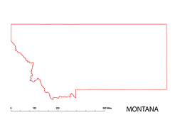 253x179 Editable Royalty Free Map Of Montana, Mt In Vector Graphic Online