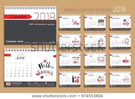 450x331 Desk Calendar Vector Design Template Stock Vector Royalty Free