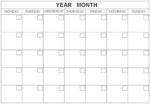 Monthly Calendar Vector At Vectorified.com 