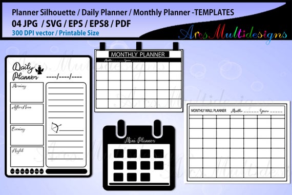 570x380 Daily Planner Bundle Daily Planner Printable Vector