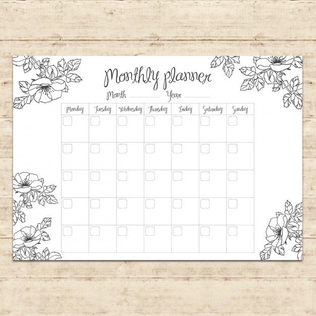 626x626 De Agenda Del Mes Vector Gratis Bullet Journal