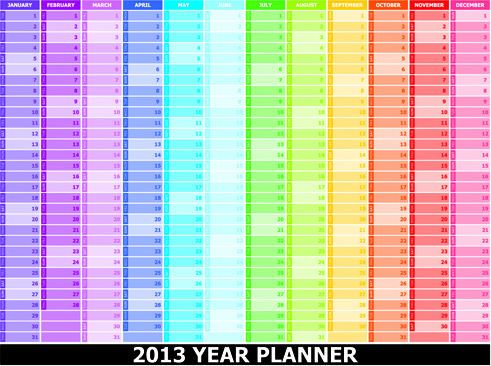 491x366 Monthly Planner Free Vector Download