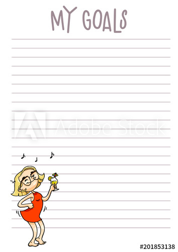 354x500 My Goals Daily, Weekly, Monthly Planner Vector Printable