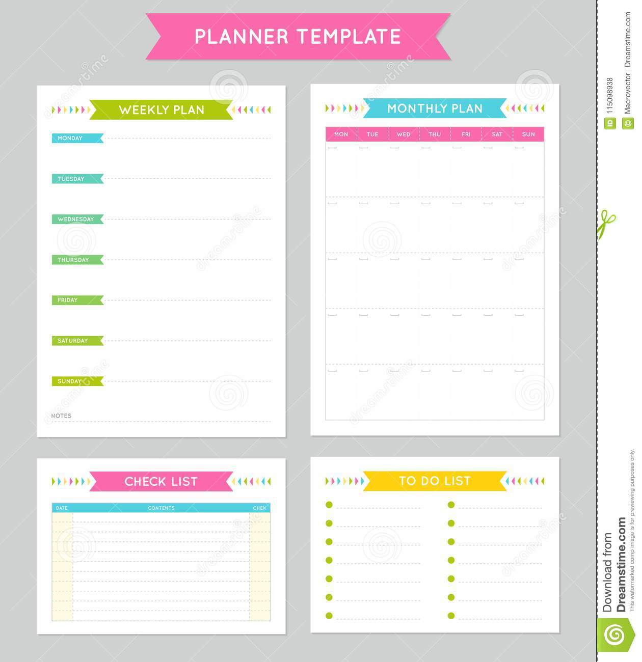 1260x1300 Weekly Monthly Planner Template Schedule For Business And Studying