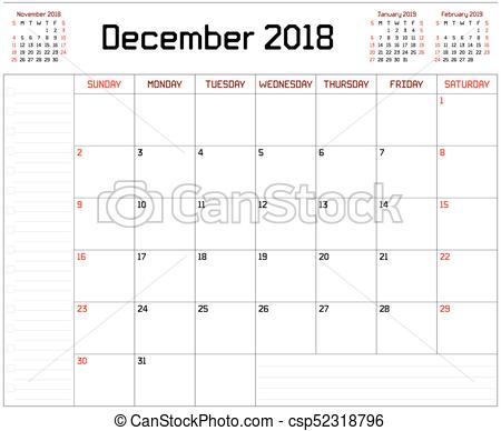 450x388 Year December Planner A Monthly Planner Calendar