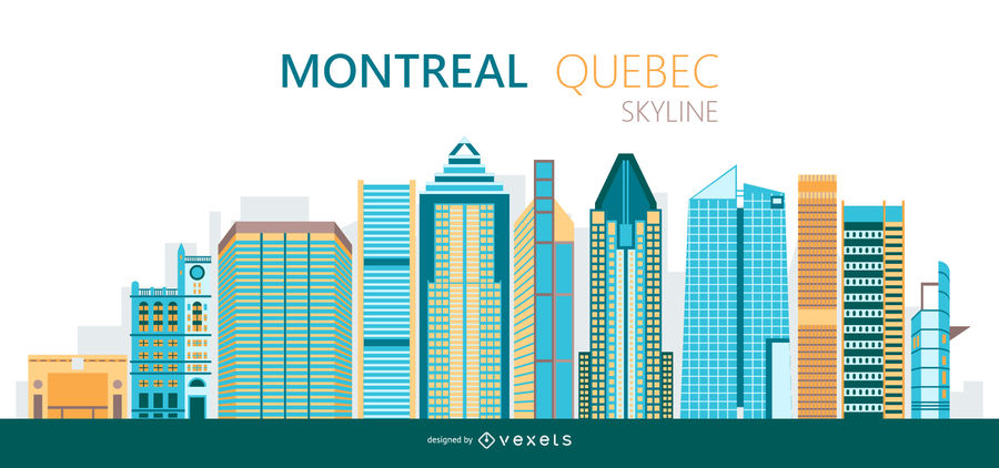 900x422 Montreal Skyline Illustration