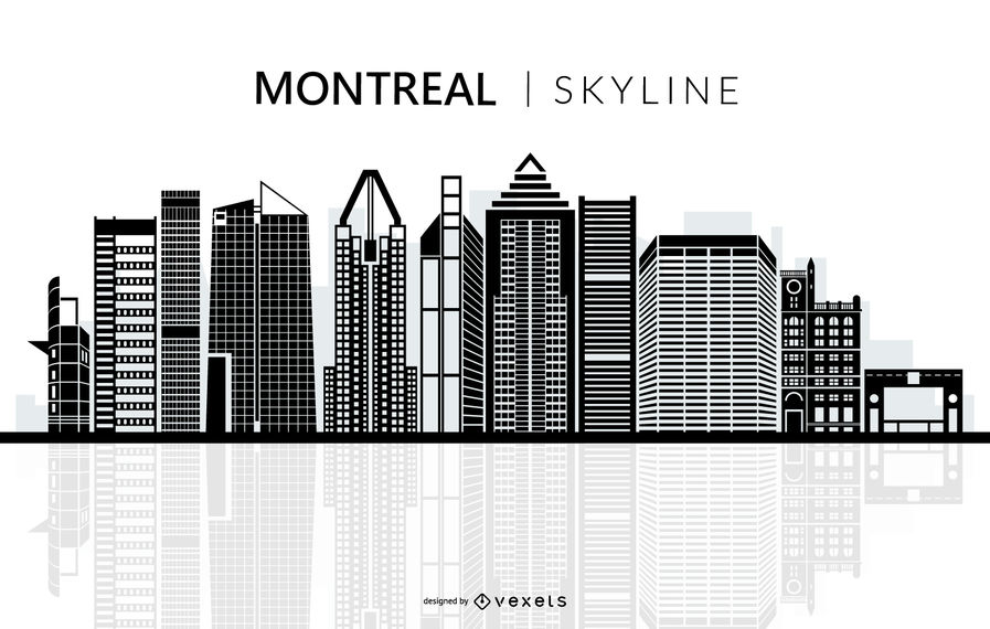 897x570 Montreal Skyline Silhouette