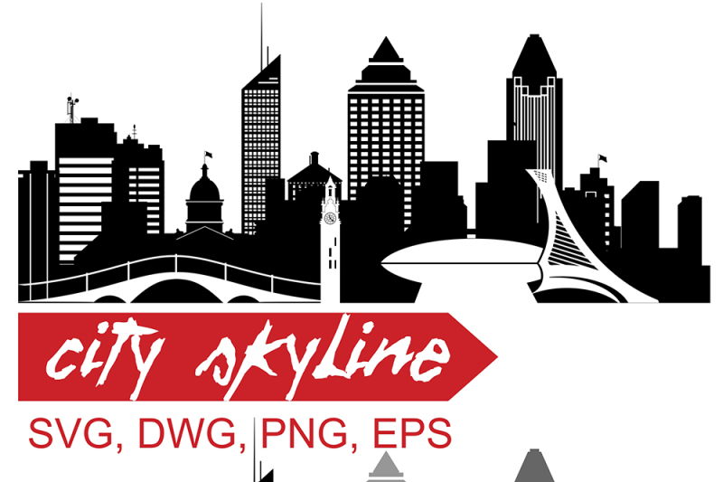 800x533 Montreal Skyline Vector