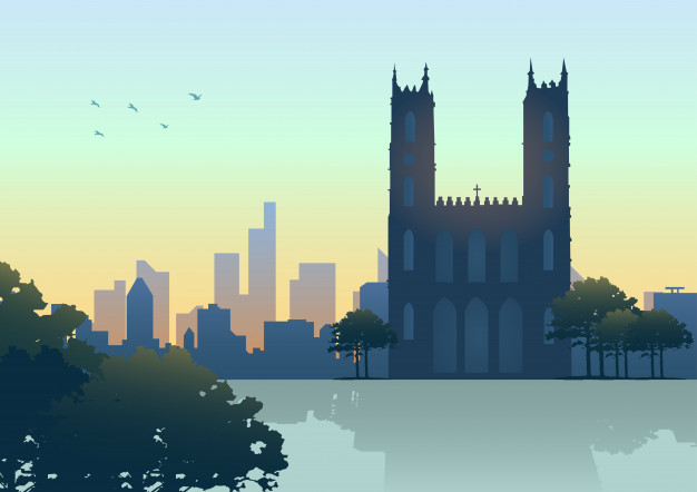 626x442 Silhouette Illustration Of Montreal
