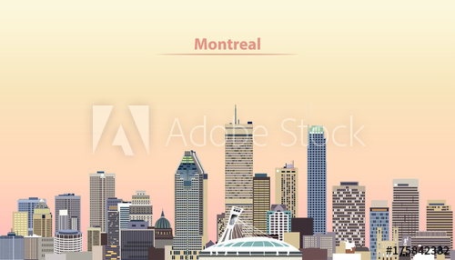500x286 Vector Illustration Of Montreal City Skyline